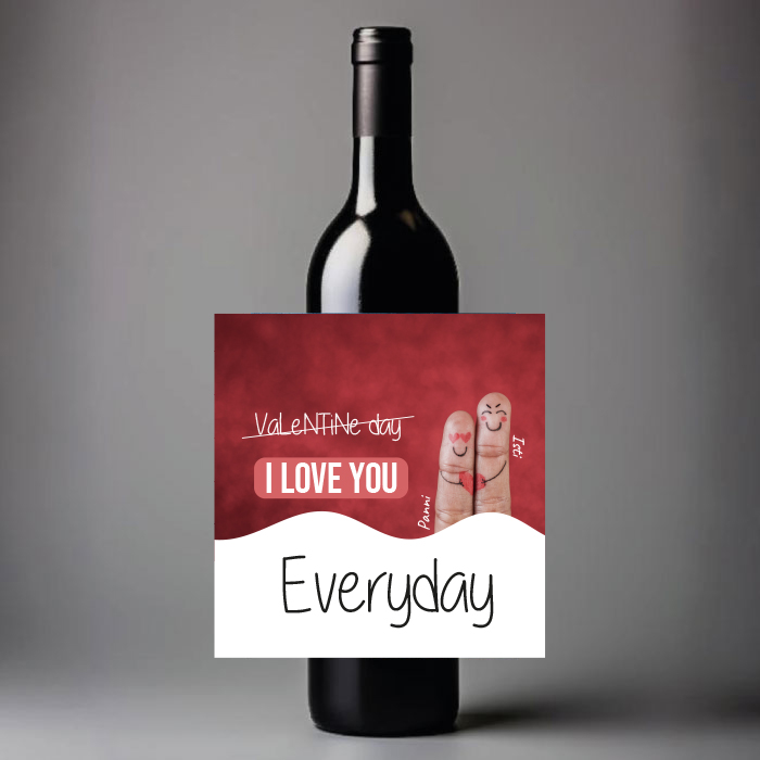 Egy-uveg-bor-egyedi-cimkevel-valentin-napra-evfordulora Egy üveg bor egyedi cimkével valentin napra, évfordulóra - Image 1