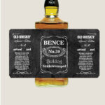 Egyedi üvegcímke Jack Daniels üvegre