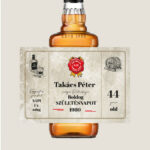 Egyedi üvegcímke Jim Beam üvegre