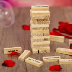 Jenga játék pároknak Valentin napra évfordulóra