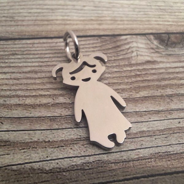 Lány figura - kulcstartó charm